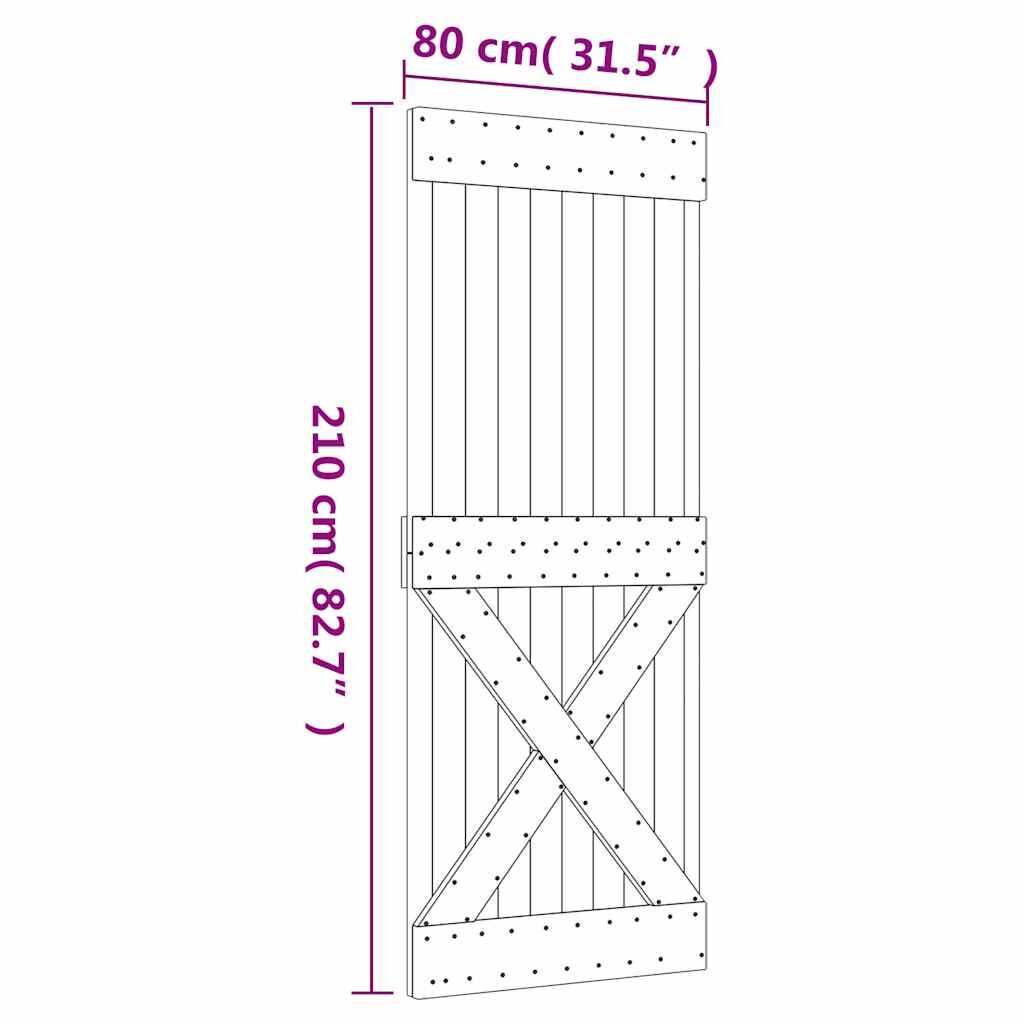 Door NARVIK 80x210 cm Solid Wood Pine Price