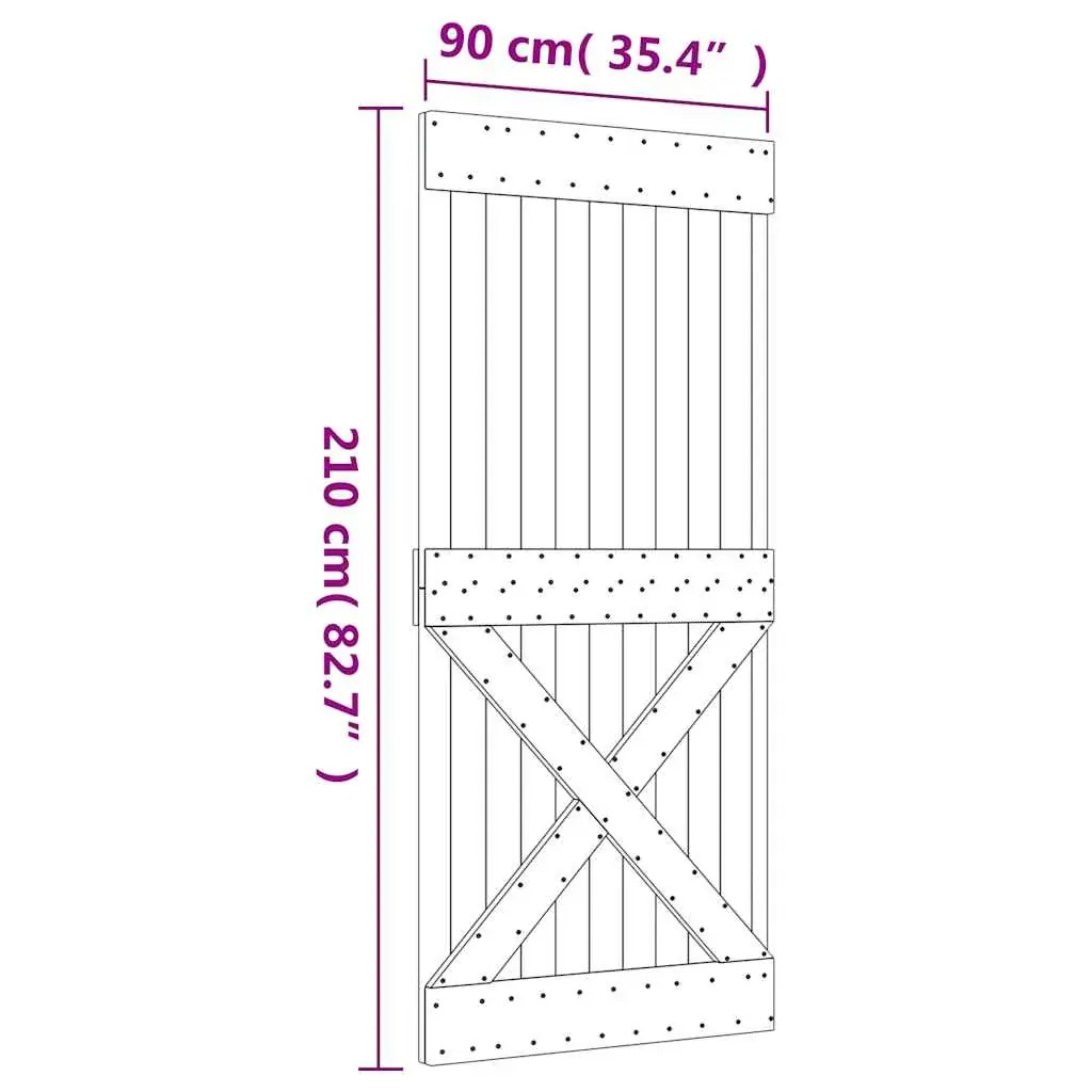 Door NARVIK 90x210 cm Solid Wood Pine Price