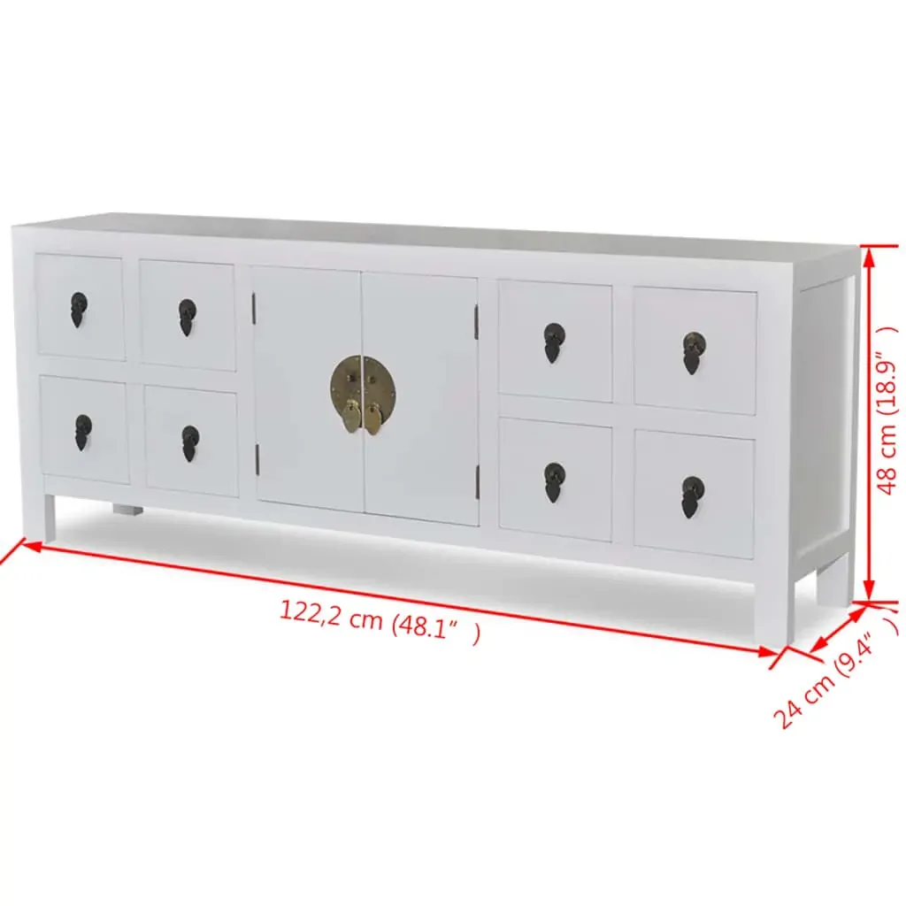 Wooden Sideboard Asian Style with 8 Drawers and 2 Doors Price