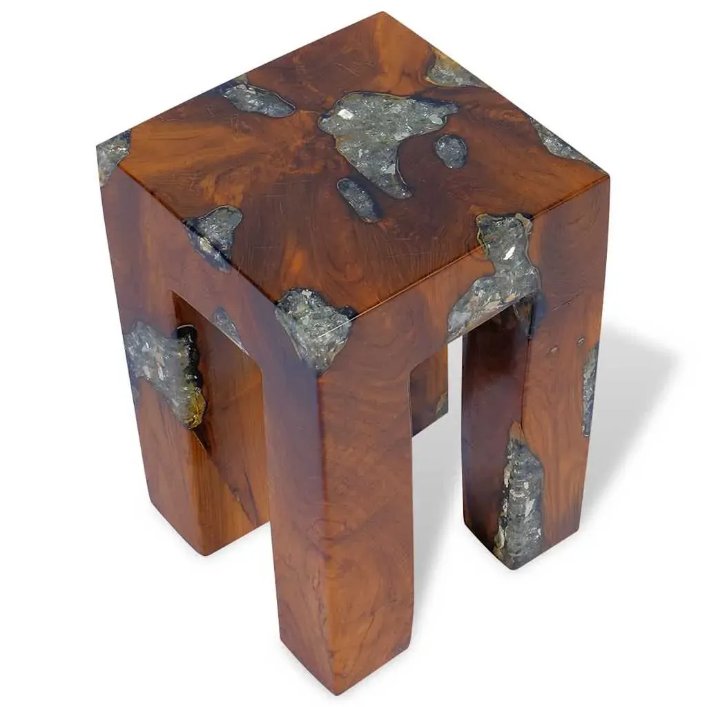 Stool Solid Teak Wood and Resin Price