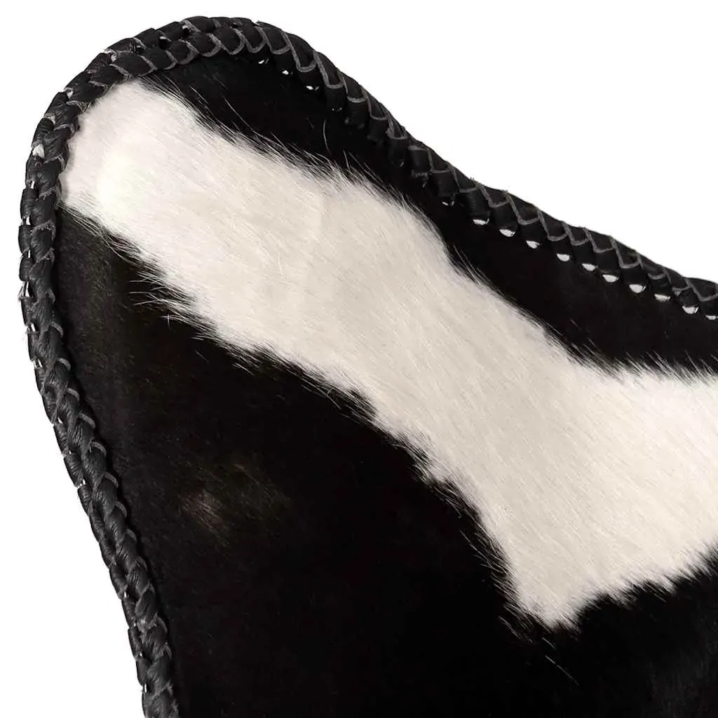 Butterfly Chair Black and White Real Cowhide Leather Price