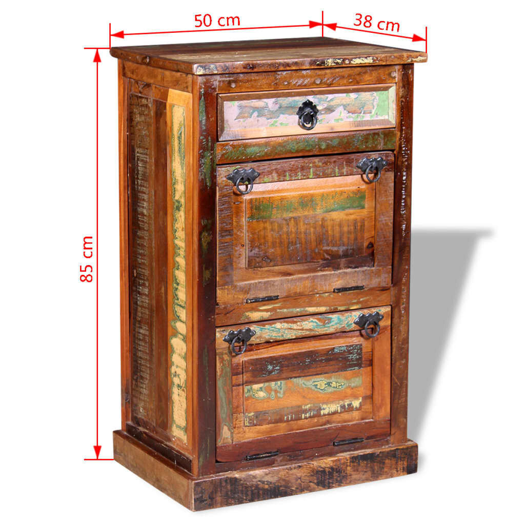 4-Layer Shoe Cabinet with Drawer Solid Reclaimed Wood Price