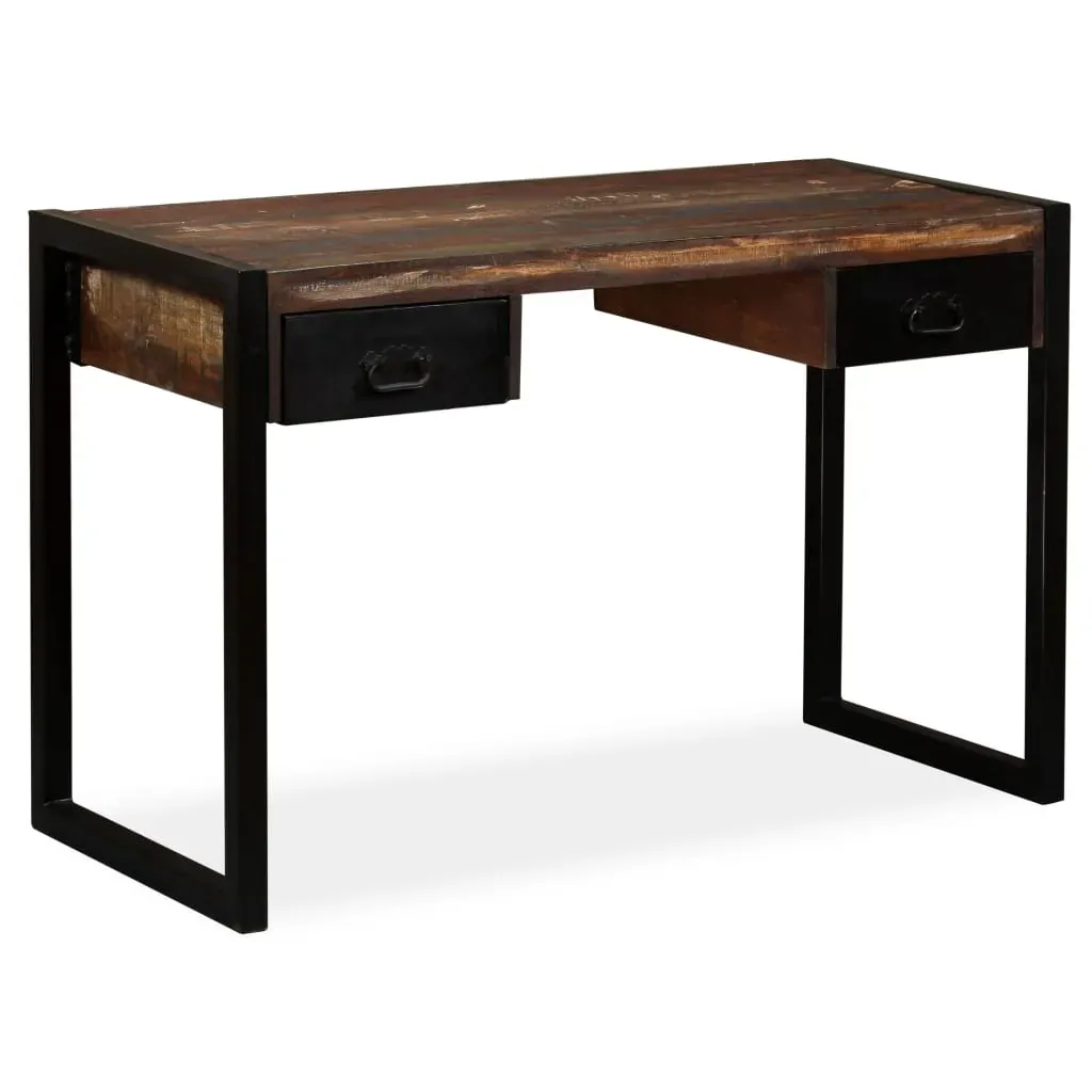 Desk with 2 Drawers Solid Reclaimed Wood 120x50x76 cm Price
