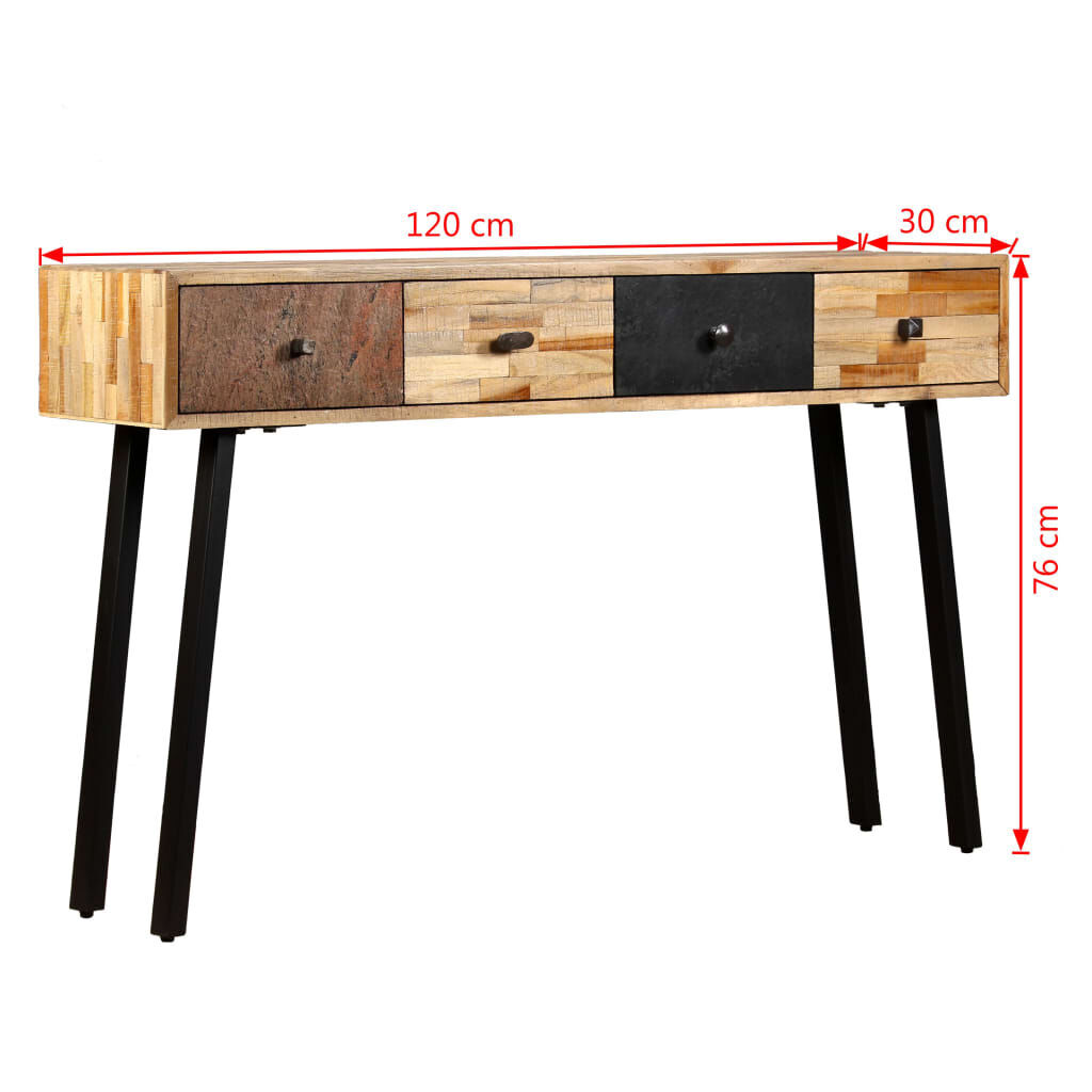 Console Table 120x30x76 cm Solid Reclaimed Teak Price