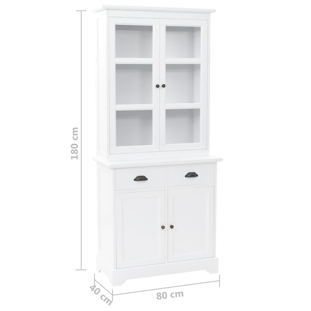 Welsh Dresser with 4 Doors MDF and Pinewood 80x40x180 cm Price