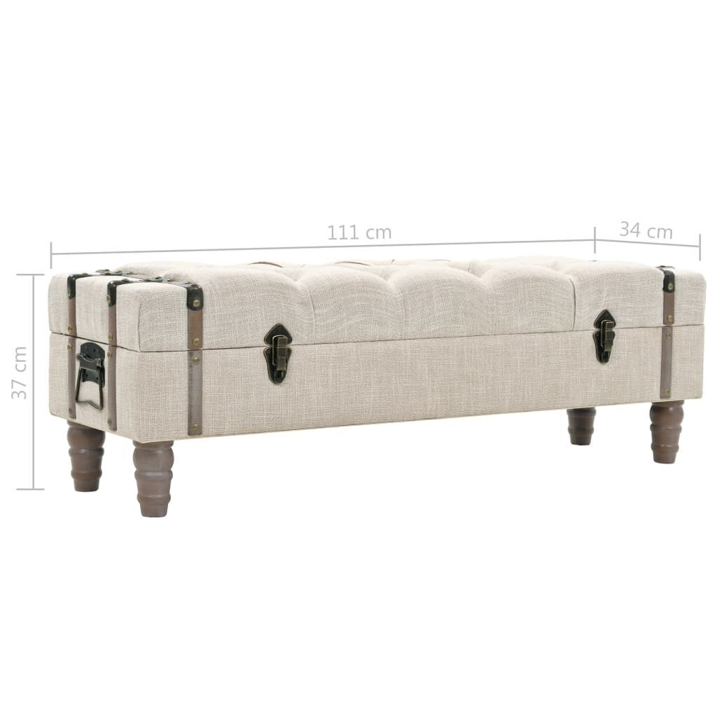 Storage Bench Solid Wood and Steel 111x34x37 cm Price