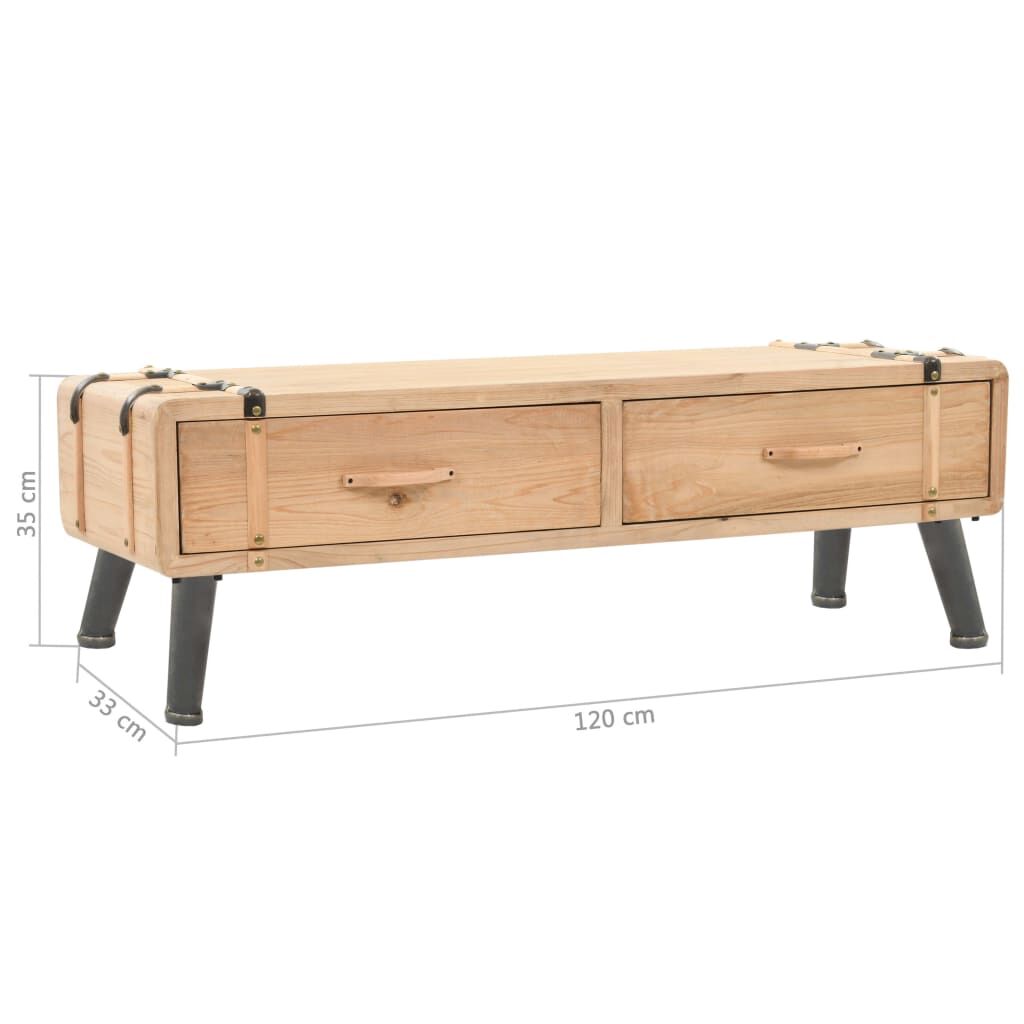 TV Cabinet Solid Fir Wood 120x33x35 cm Price
