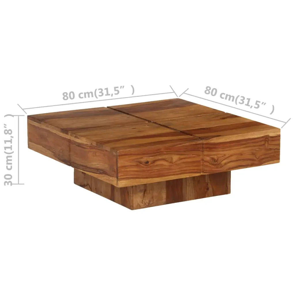 Coffee Table 80x80x30 cm Solid Wood Acacia Price