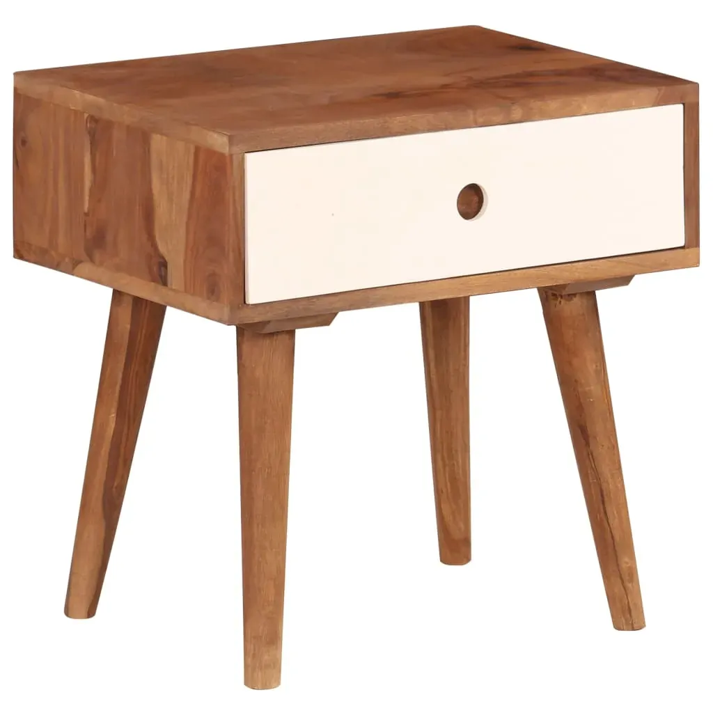 Bedside Table Solid Acacia Wood 45x30x45 cm Price