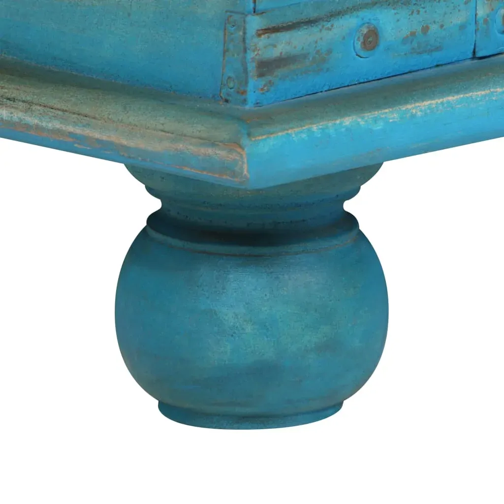 Storage Chest Solid Mango Wood Blue 100x40x41 cm Price