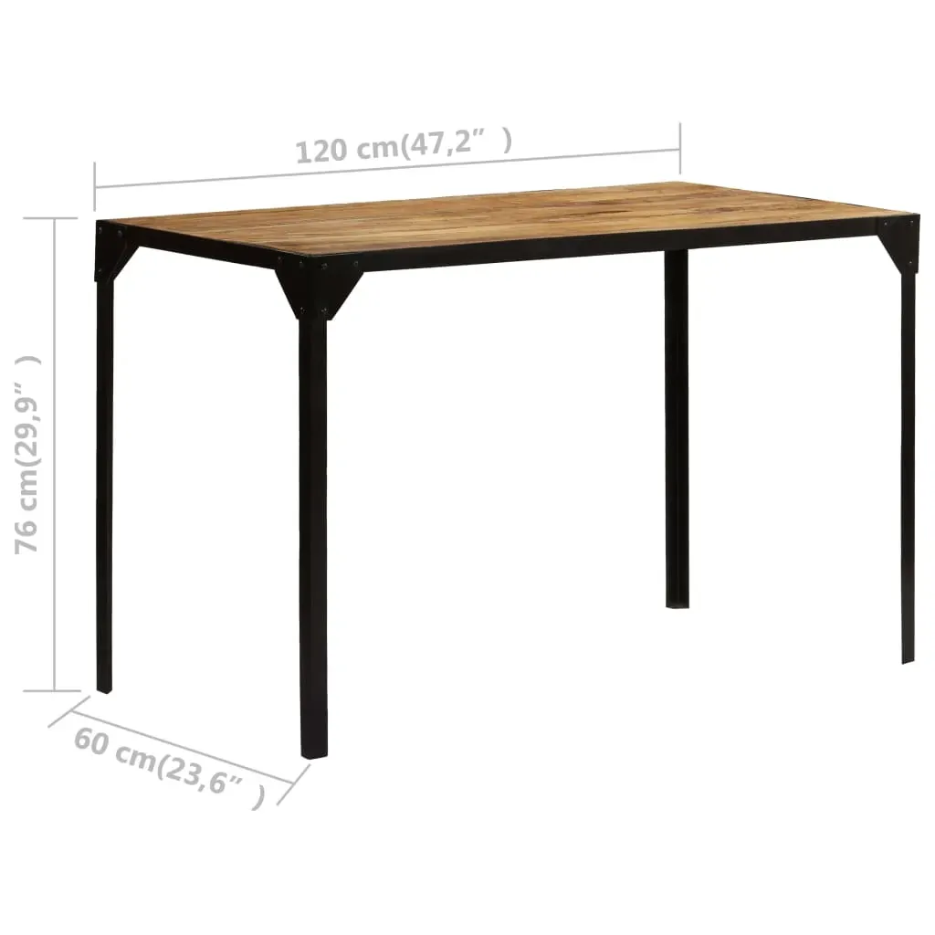 Dining Table Solid Rough Mange Wood and Steel 120 cm Price