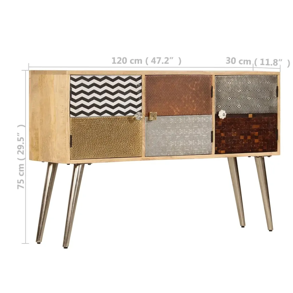 Sideboard 120x30x75 cm Solid Mango Wood Price