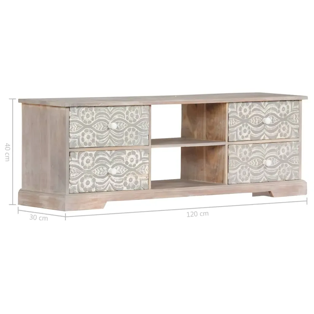 TV Cabinet 120x30x40 cm Solid Acacia Wood Price