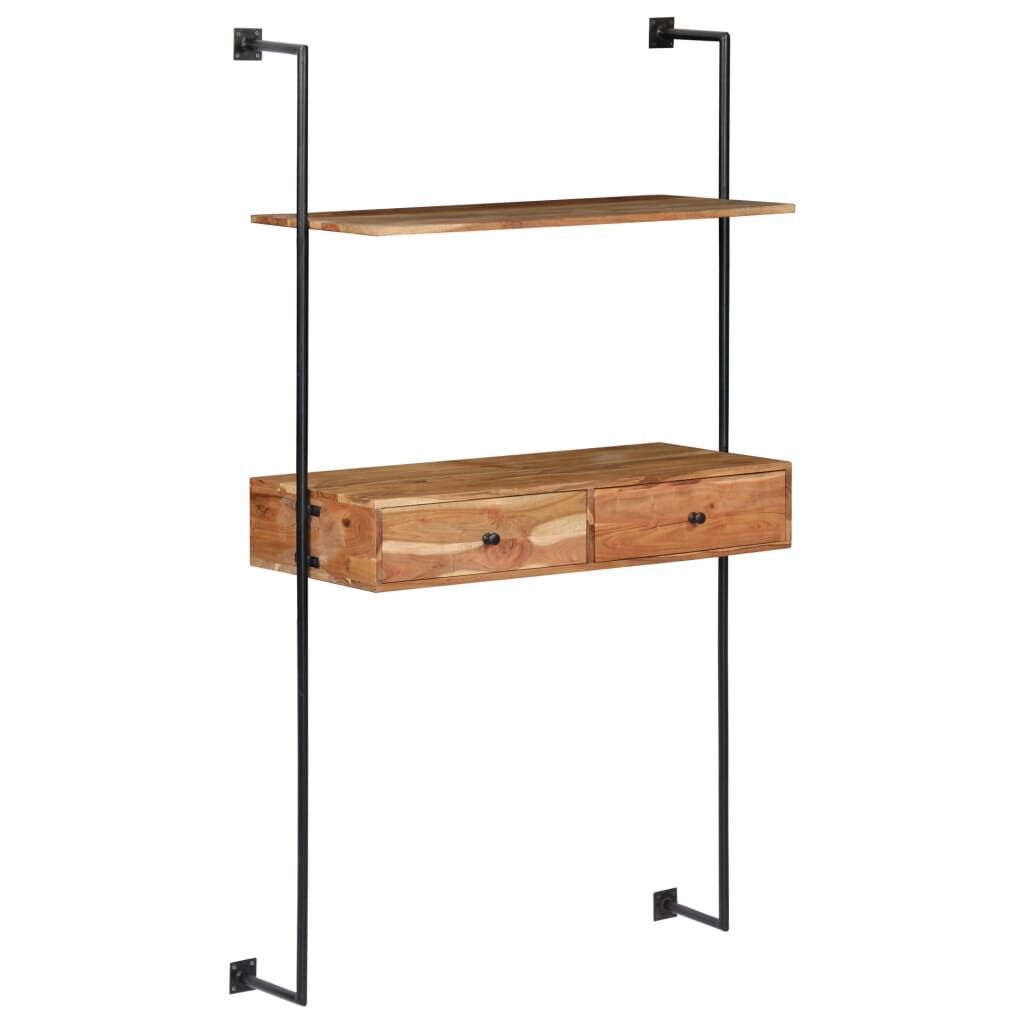 Wall Desk 90x40x170 cm Solid Acacia Wood Price