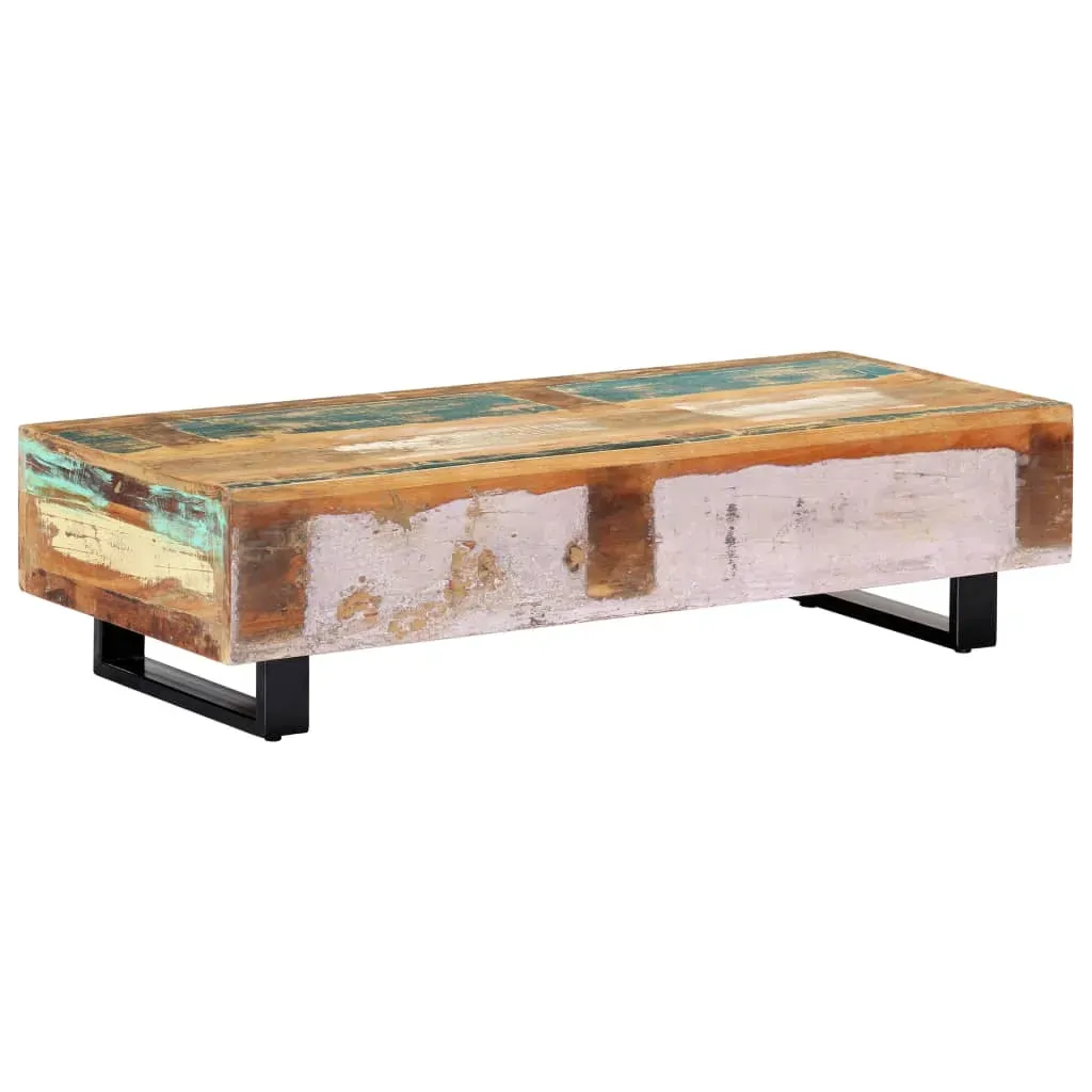 Coffee Table 120x50x30 cm Solid Reclaimed Wood and Steel Price