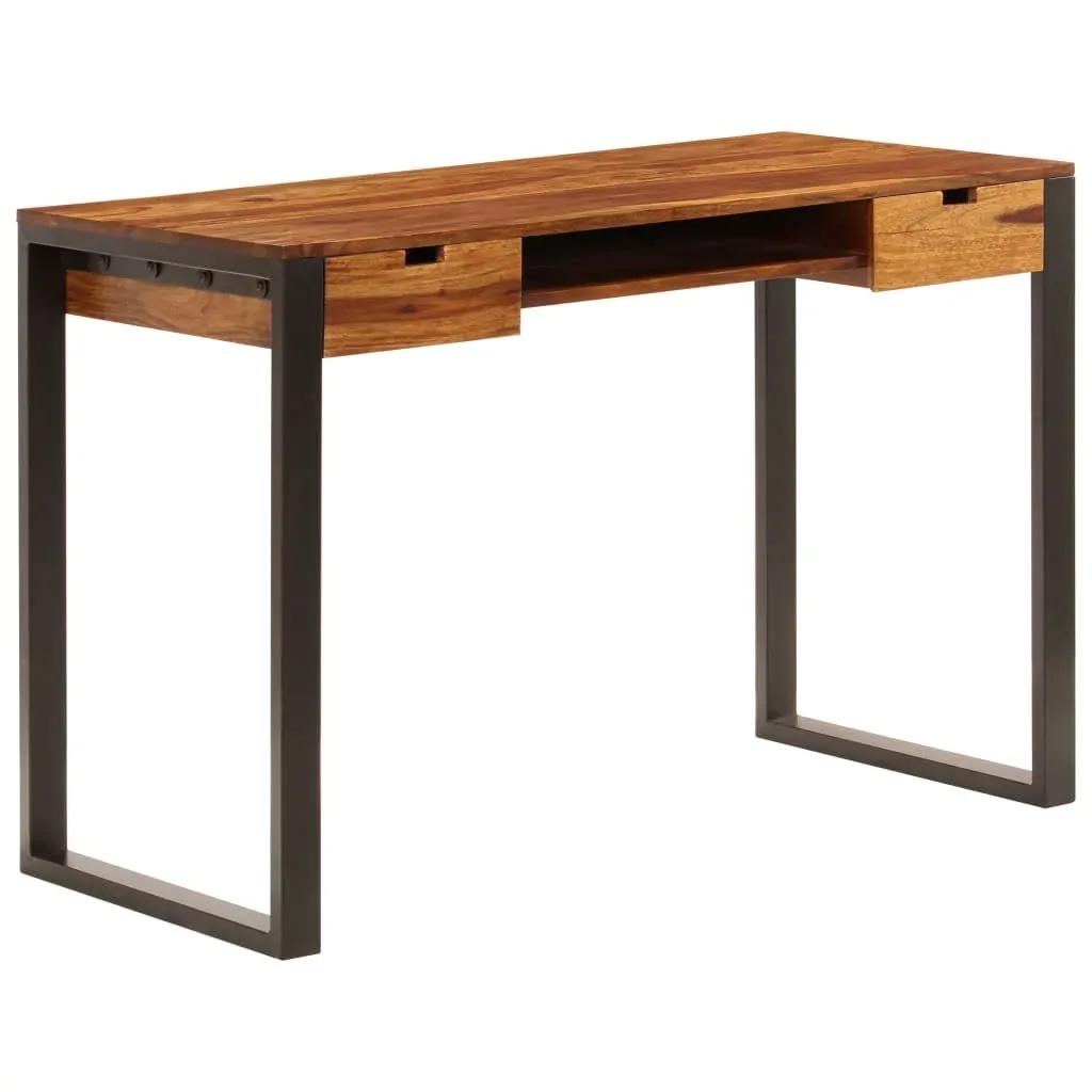 Desk 110x55x78 cm Solid Acacia Wood and Steel Price