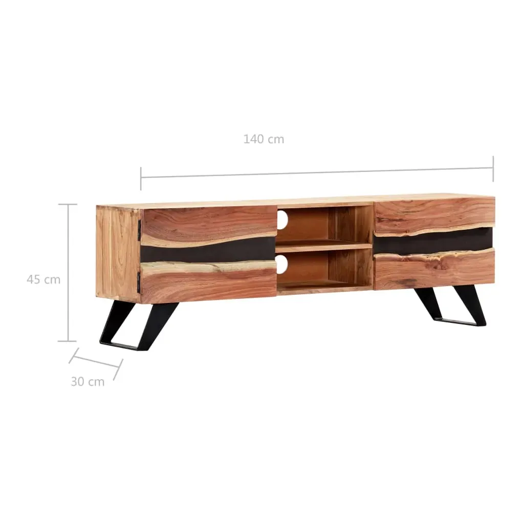 TV Cabinet 140x30x45 cm Solid Acacia Wood Price