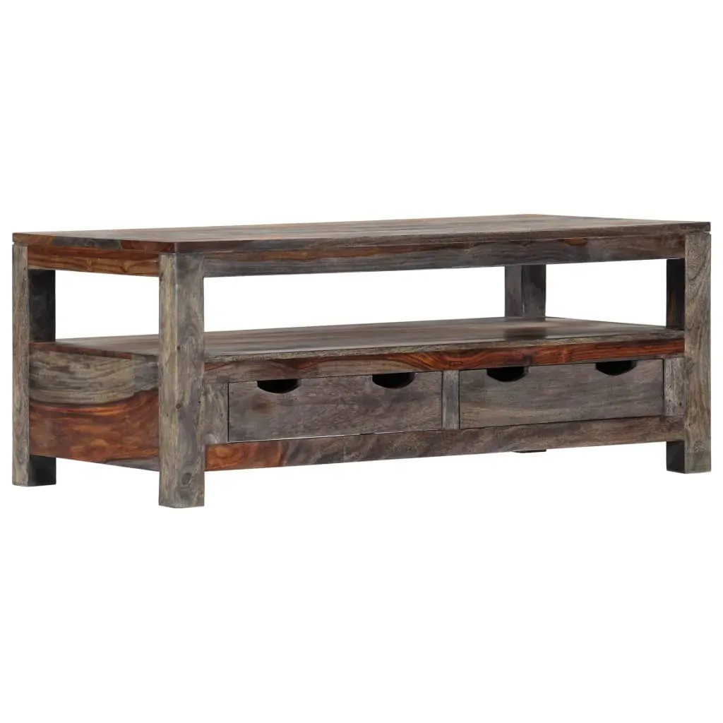 Coffee Table Grey 100x50x40 cm Solid Sheesham Wood Price