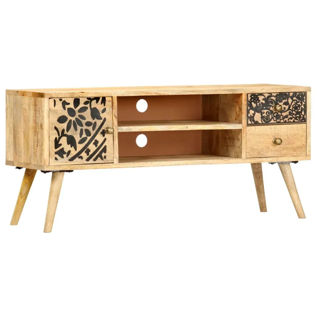 TV Cabinet 100x30x45 cm Solid Mango Wood Price