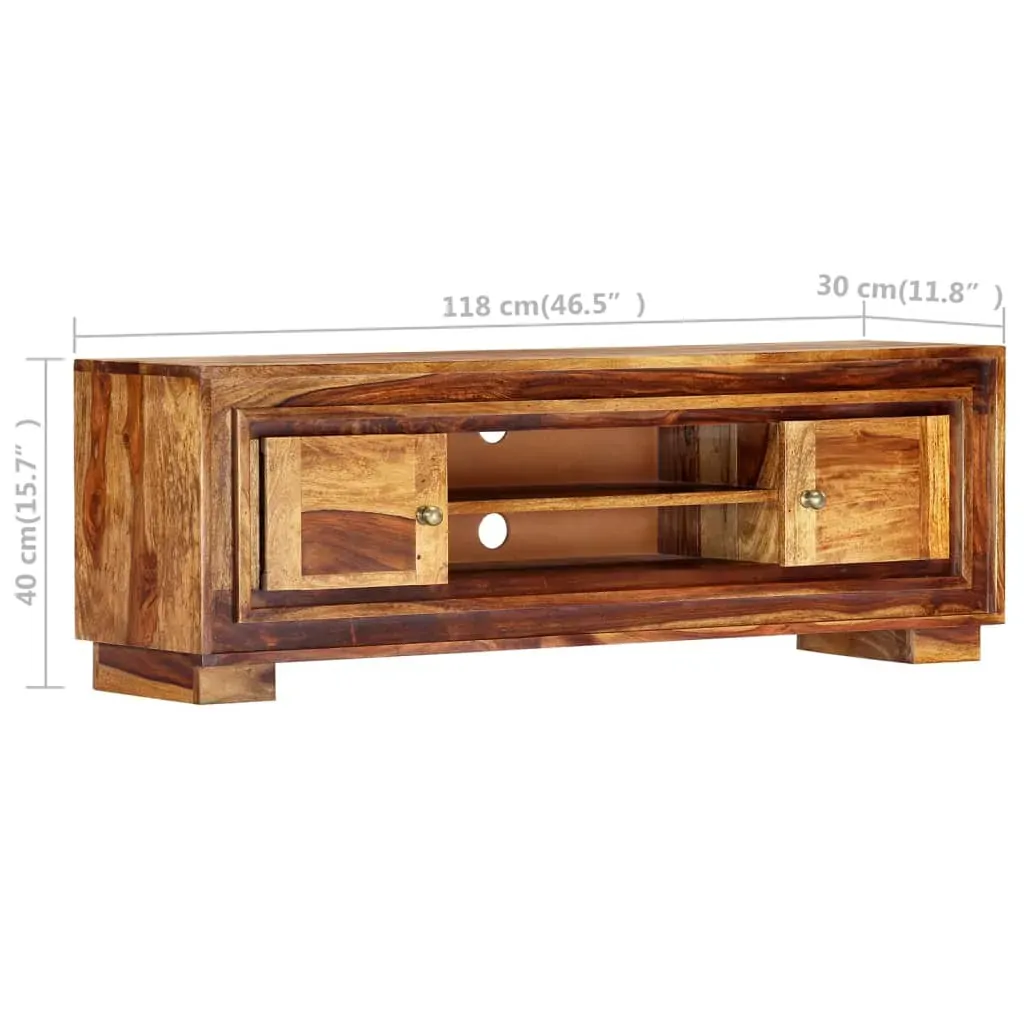 TV Cabinet 118x30x40 cm Solid Acacia Wood Price