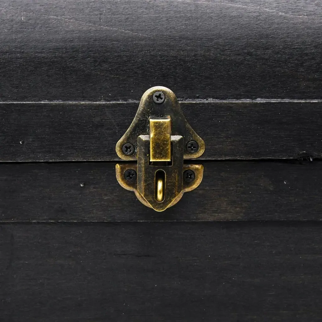 Treasure Chest Wood Black 90x51x42 cm Price
