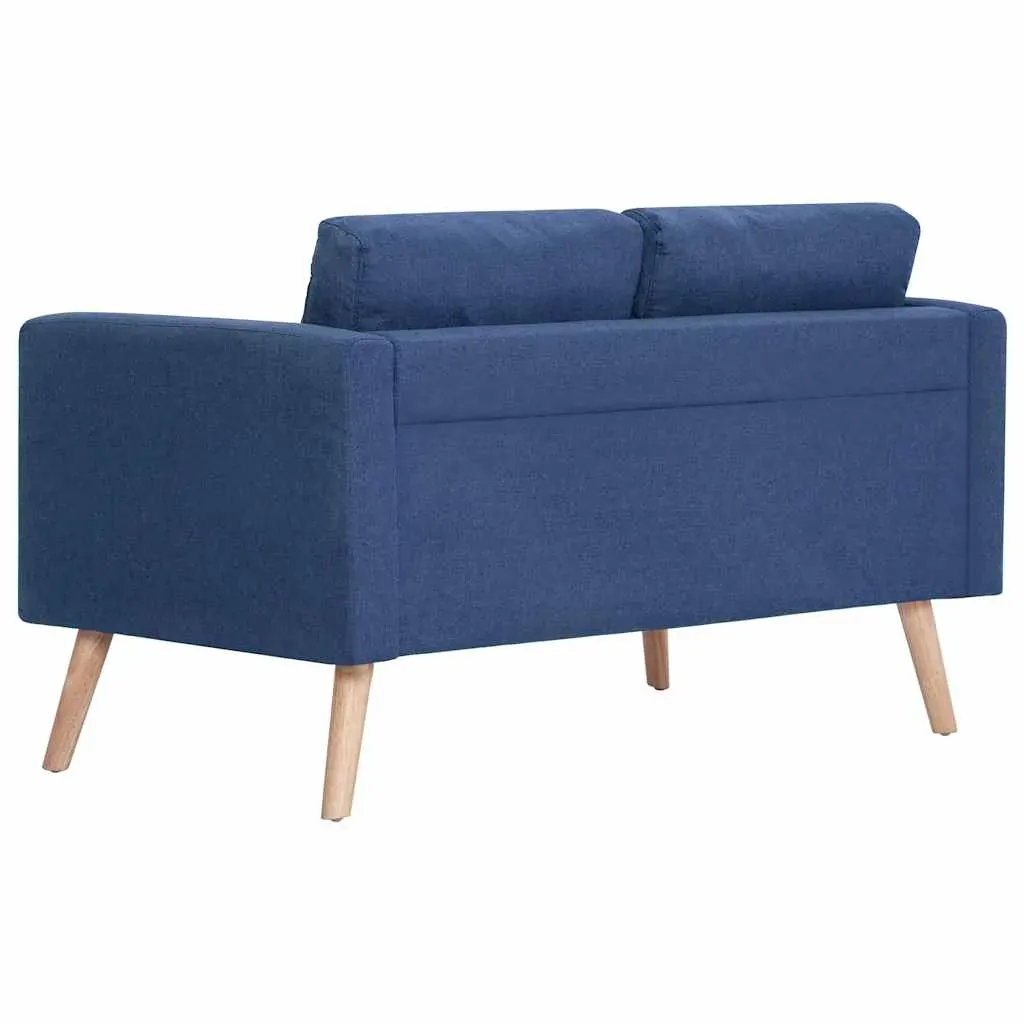 2 Piece Sofa Set Fabric Blue Price