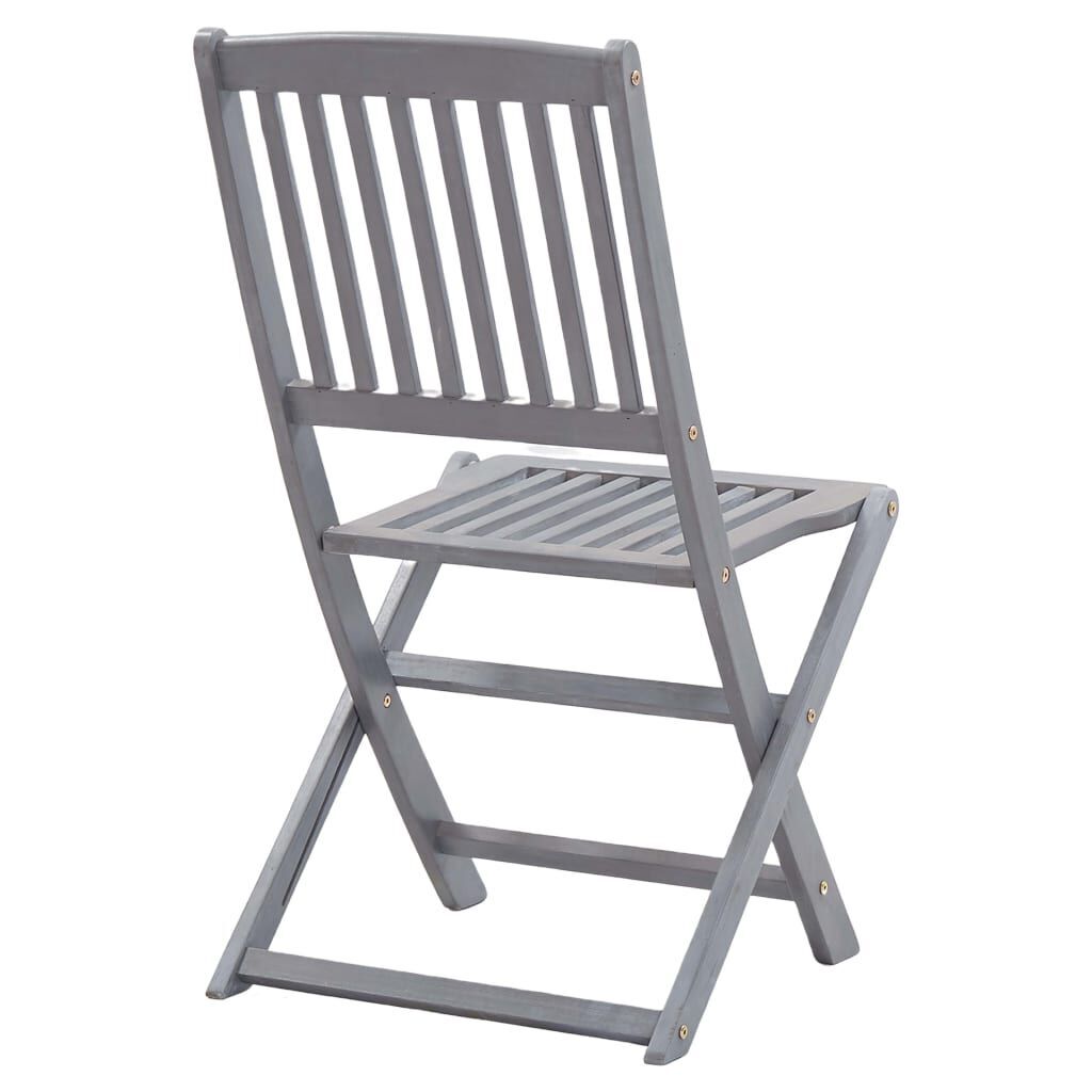 5 Piece Garden Dining Set Solid Wood Acacia Grey Price
