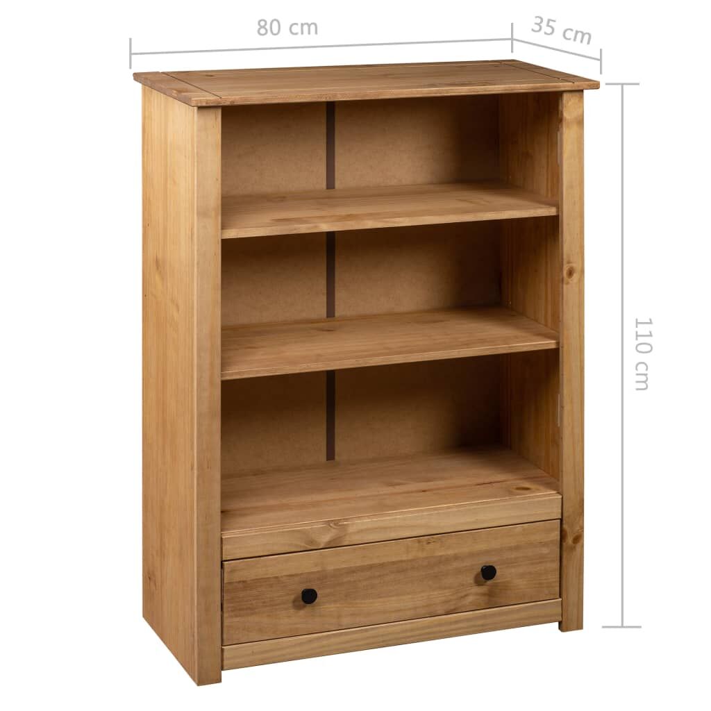 Bookcase 80x35x110 cm Solid Pine Wood Panama Range Price