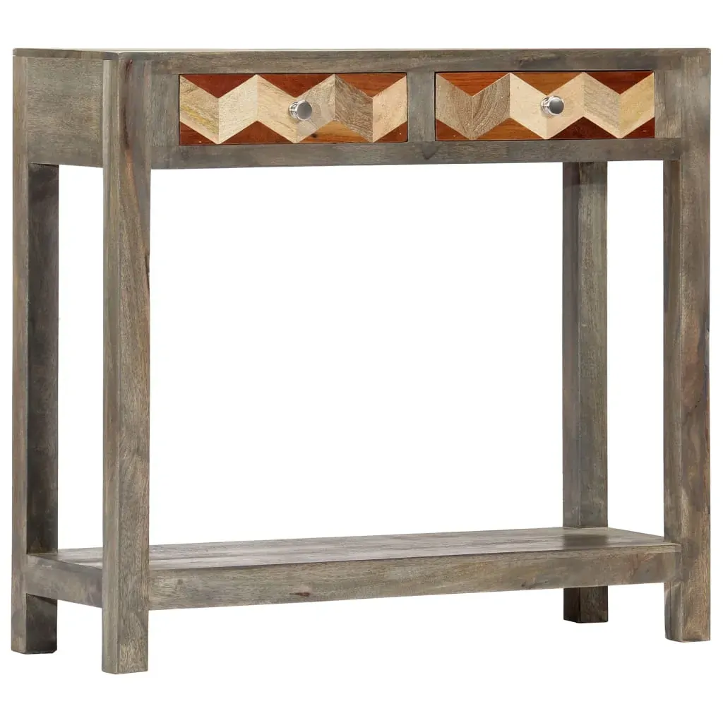 Console Table Grey 86x30x76 cm Solid Mango Wood Price