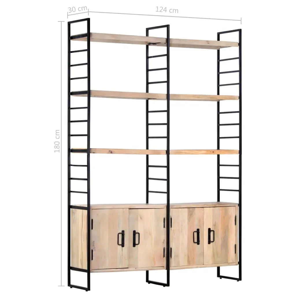4-Tier Bookcase 124x30x180 cm Solid Mango Wood Price