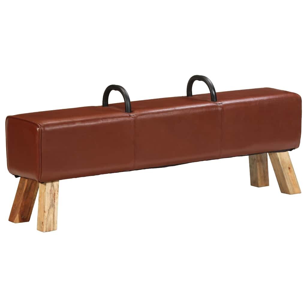 Vintage Turnbock Bench with Handles Real Goat Leather Price