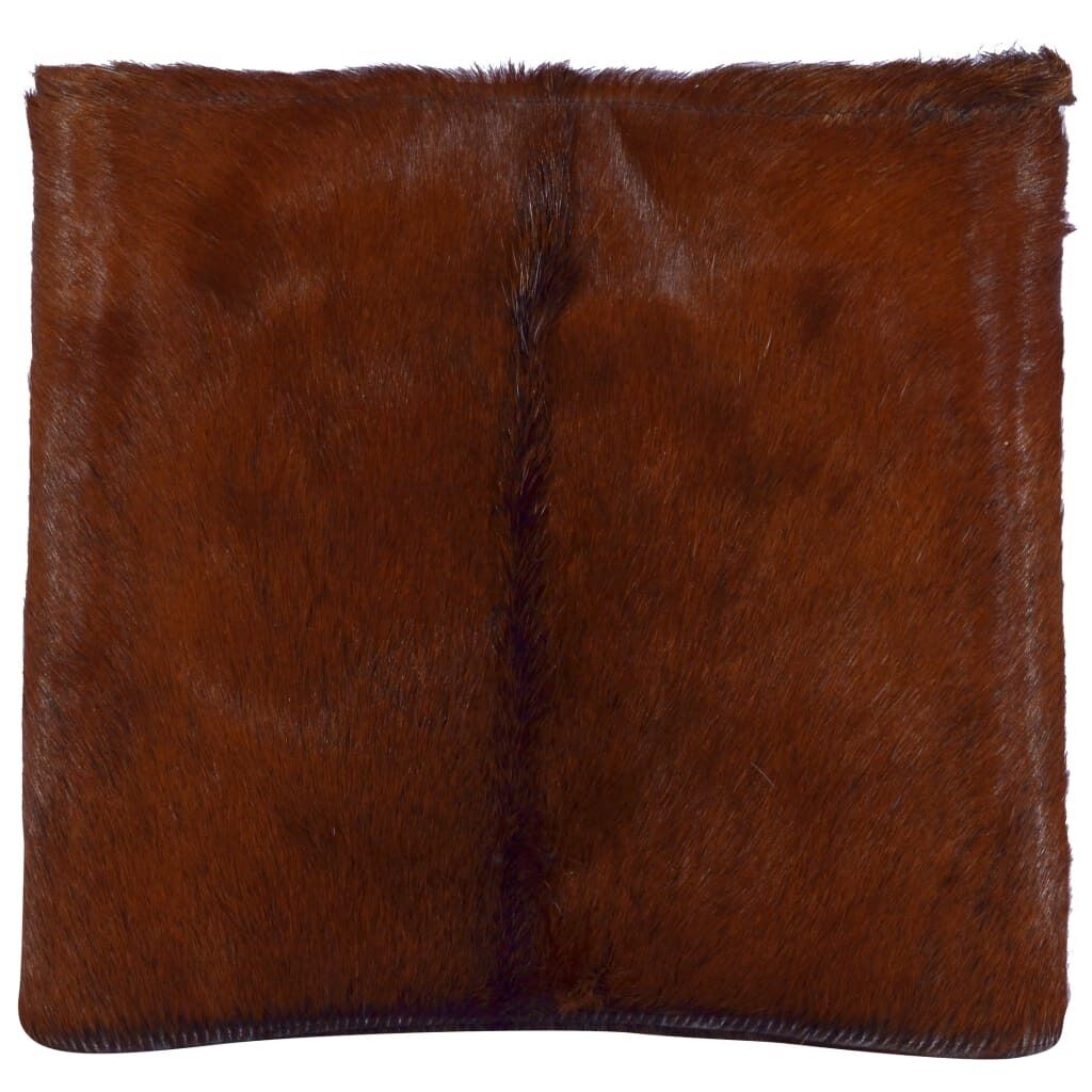 Folding Stool Goatskin Leather and Solid Teak Wood Price