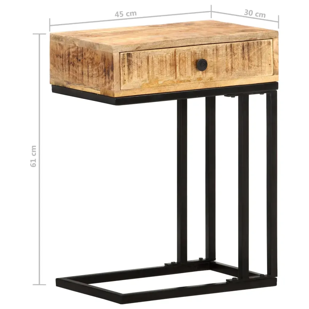 U-Shaped Side Table 45x30x61 cm Solid Mango Wood Price
