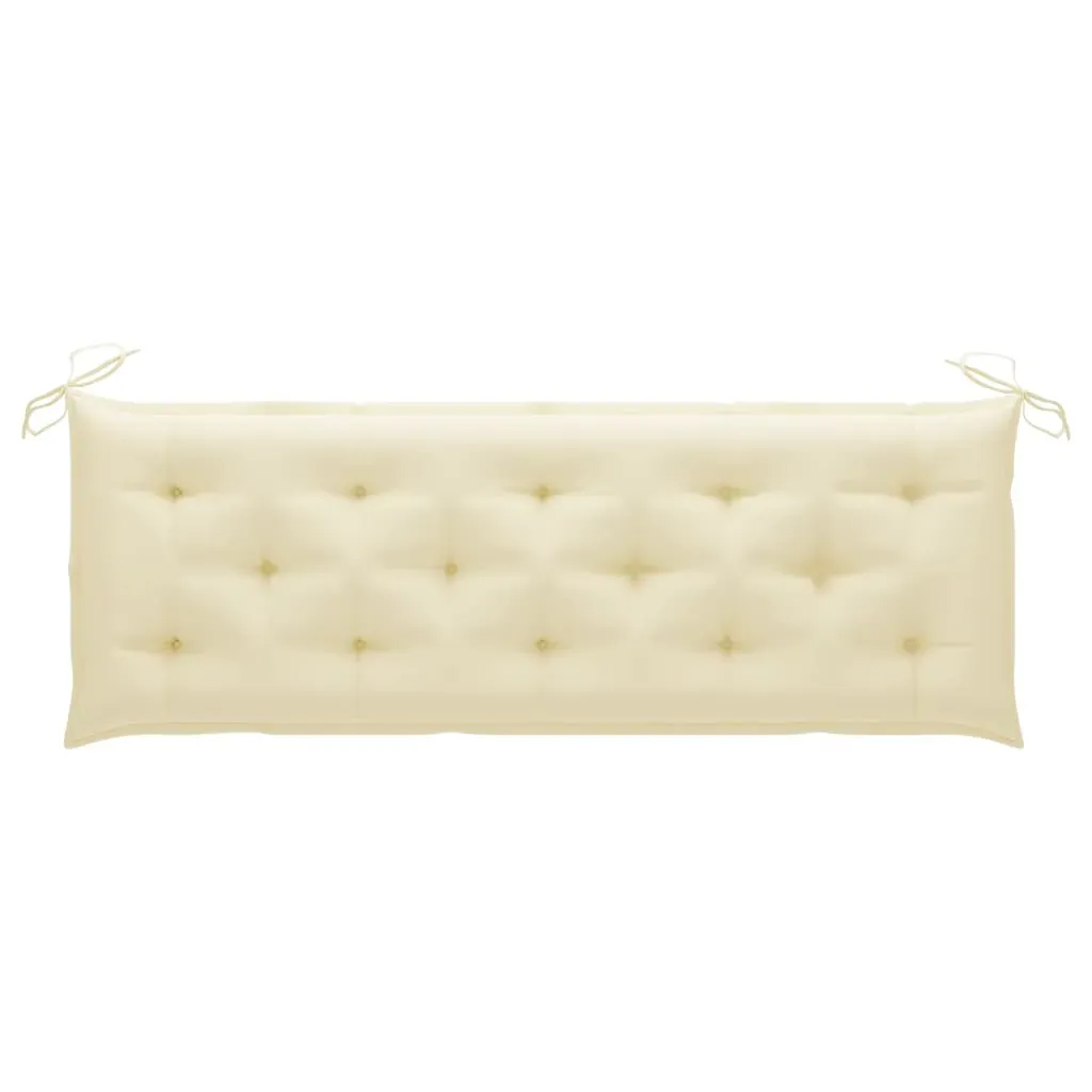 3-Seater Garden Bench with Cushion 150 cm Solid Eucalyptus Wood Price