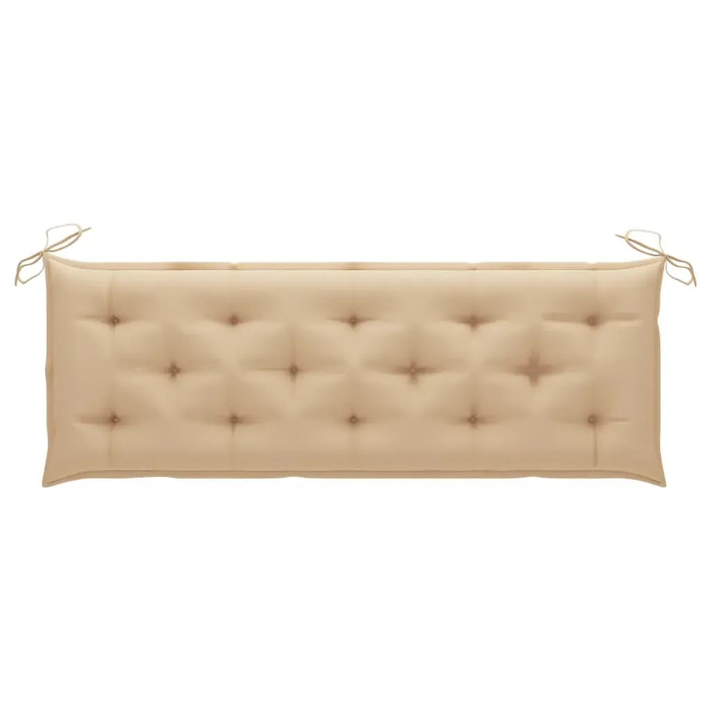 3-Seater Garden Bench with Cushion 150 cm Solid Eucalyptus Wood Price