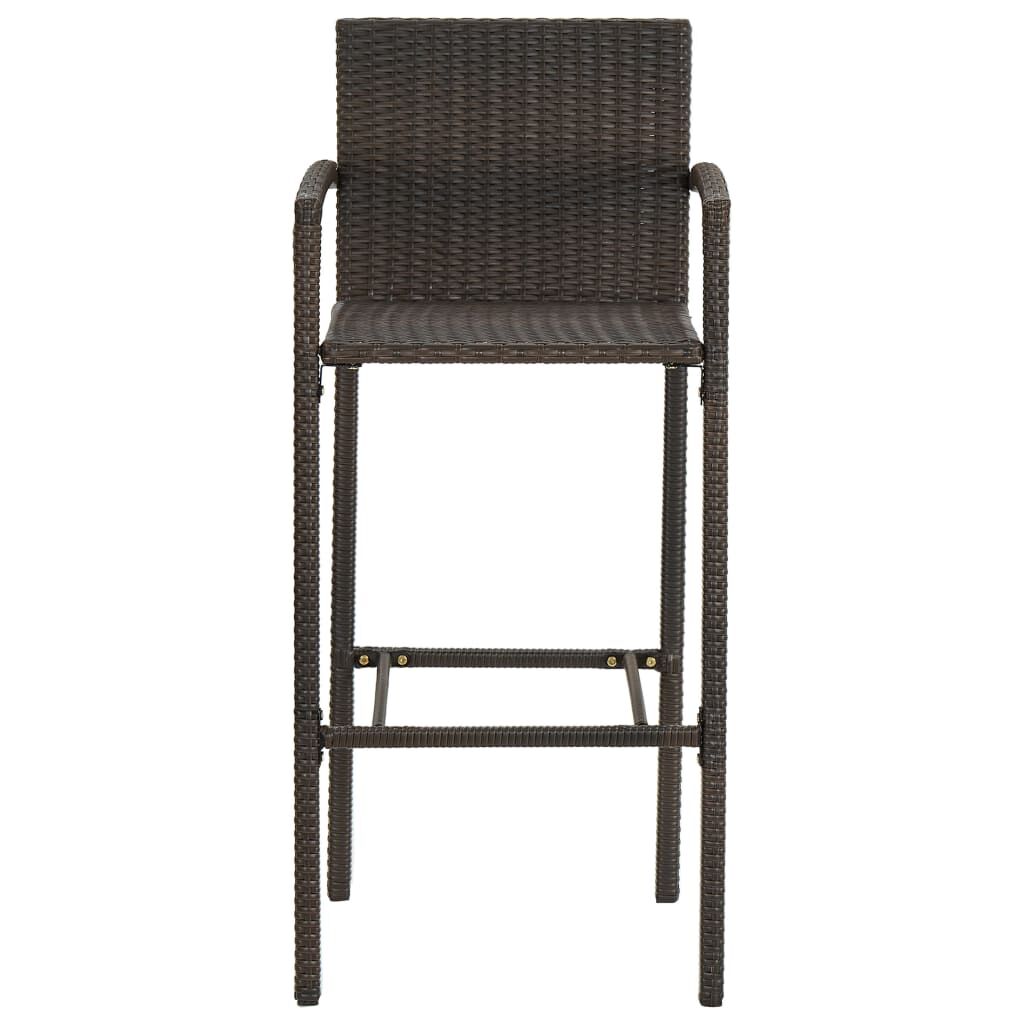 7 Piece Garden Bar Set Brown Price