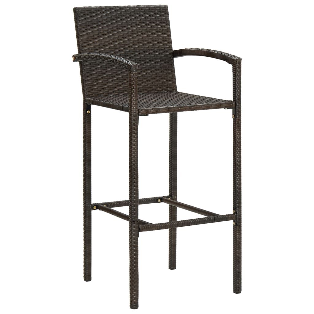 7 Piece Garden Bar Set Brown Price