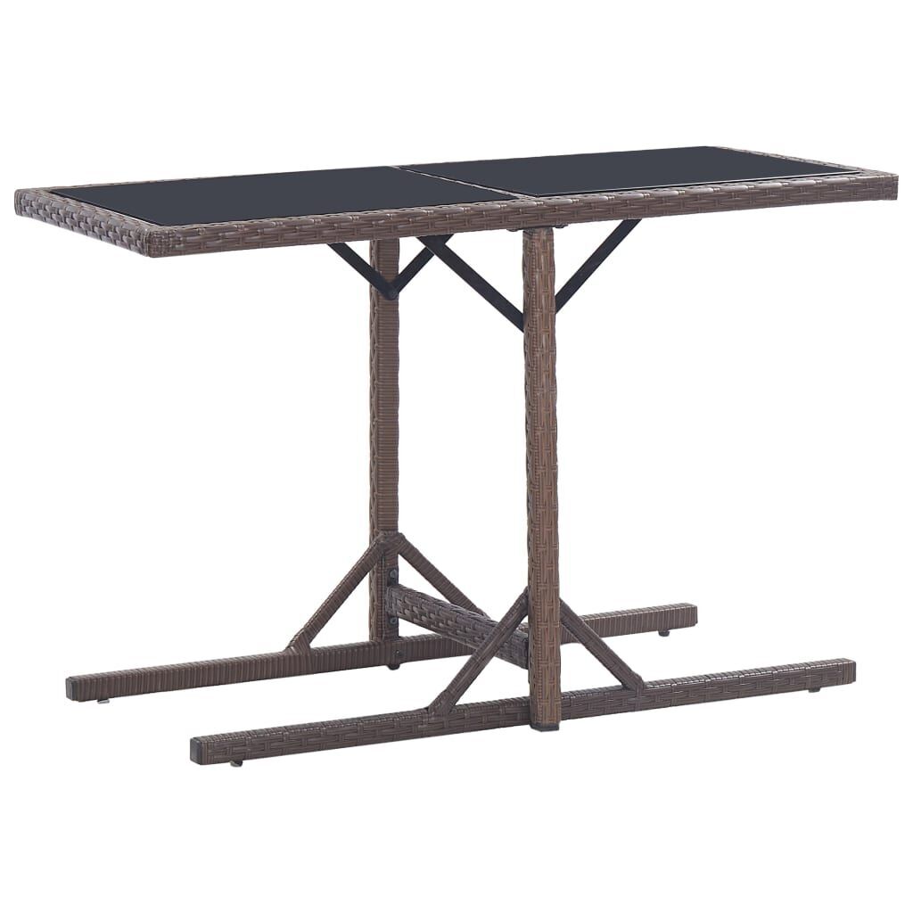 3 Piece Garden Dining Set Brown Price