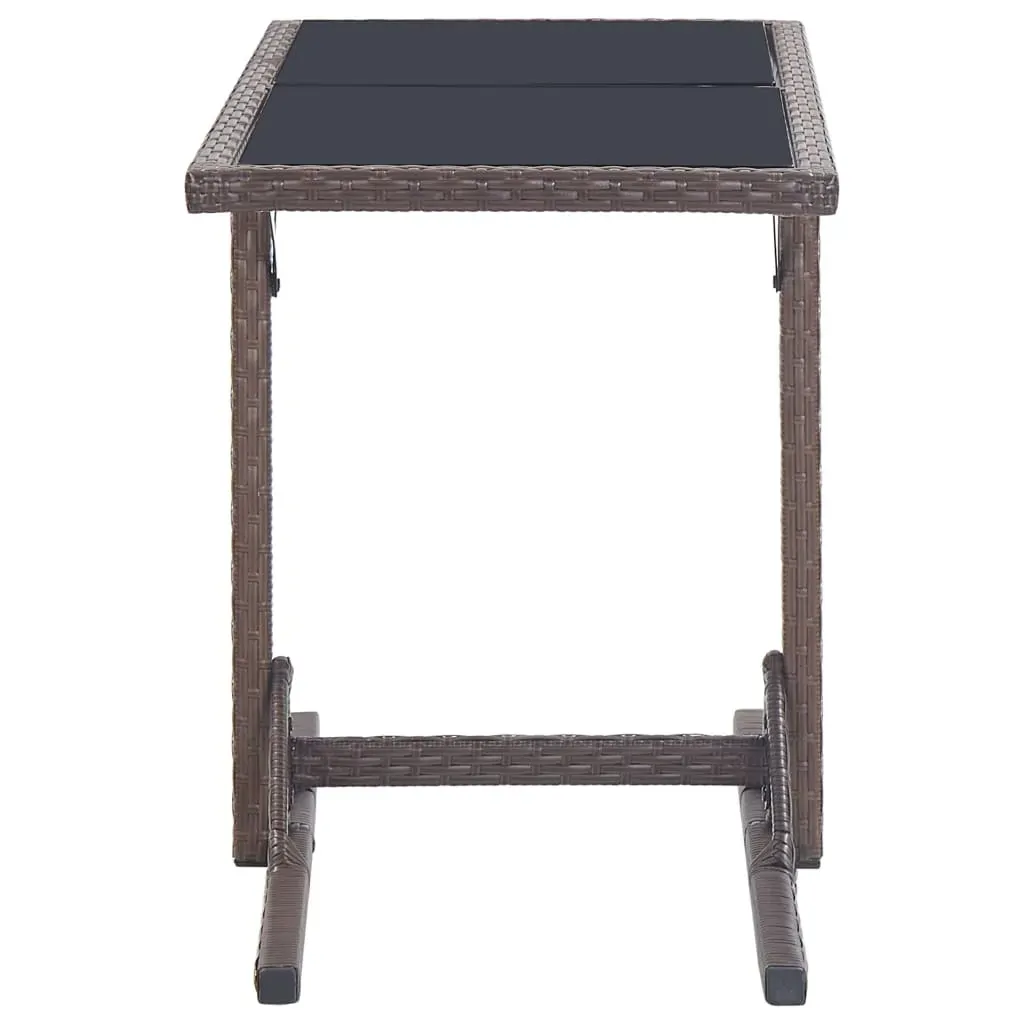 3 Piece Garden Dining Set Brown Price