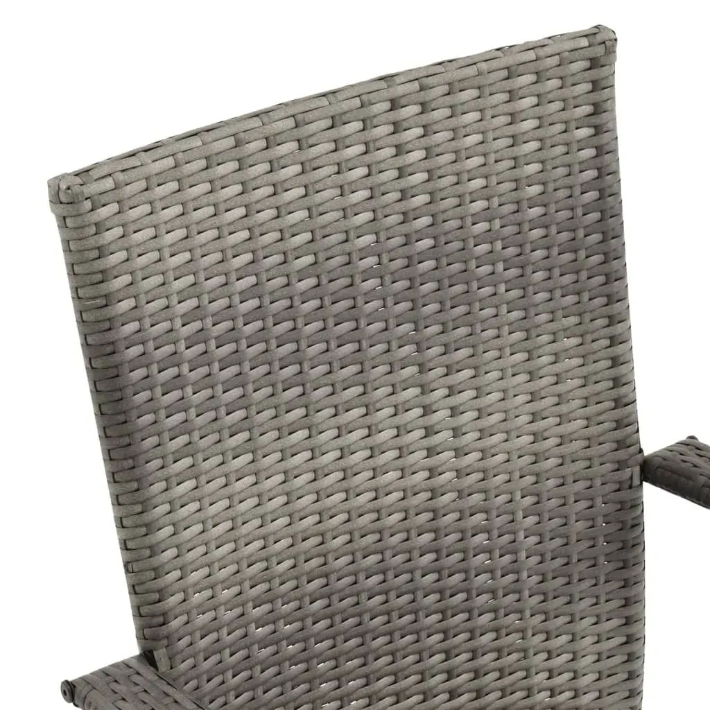 3 Piece Garden Dining Set Grey Price