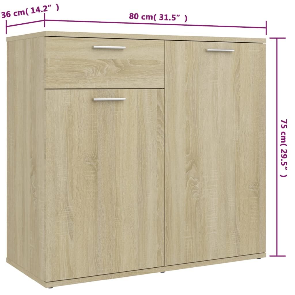 Sideboard Sonoma Oak 160x36x75 cm Engineered Wood Price