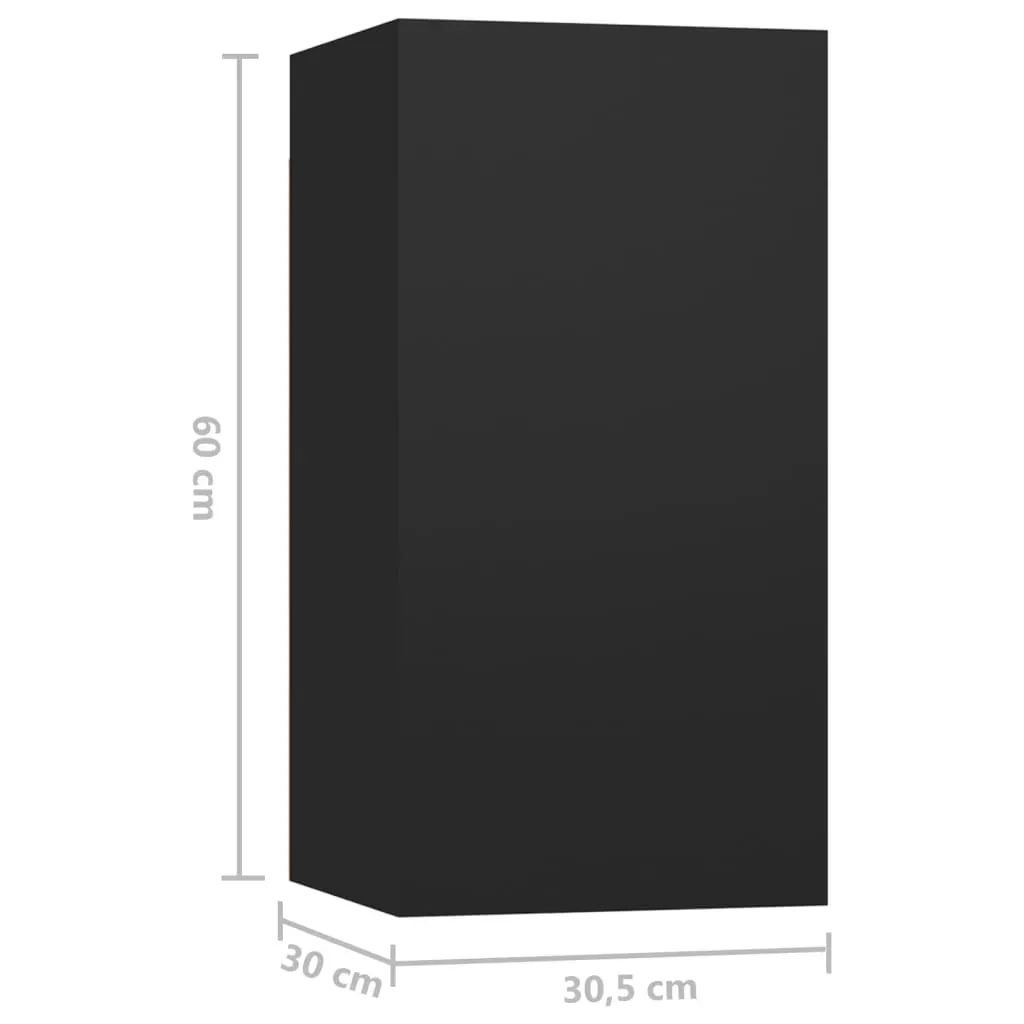 10 Piece TV Cabinet Set Black Engineered Wood Price