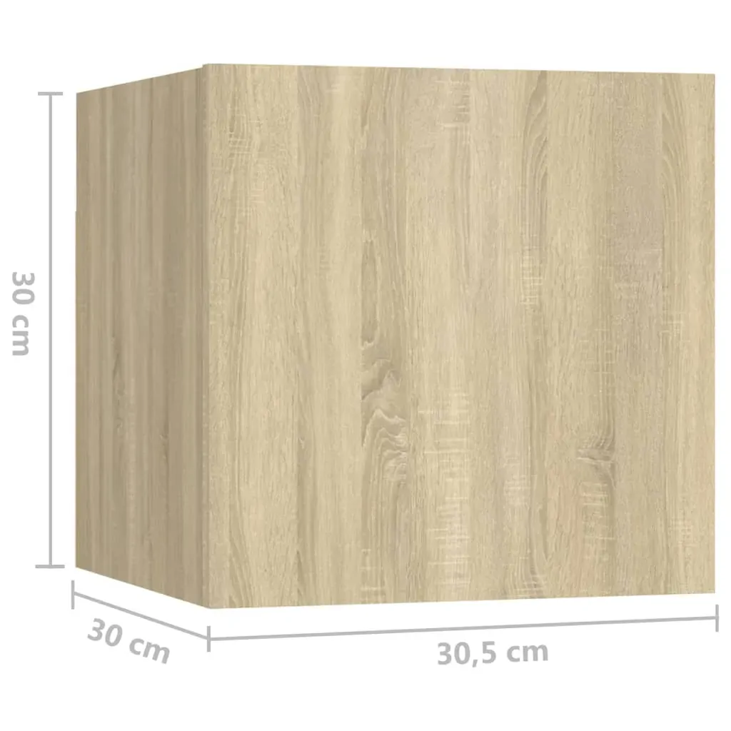 8 Piece TV Cabinet Set Sonoma Oak Engineered Wood Price