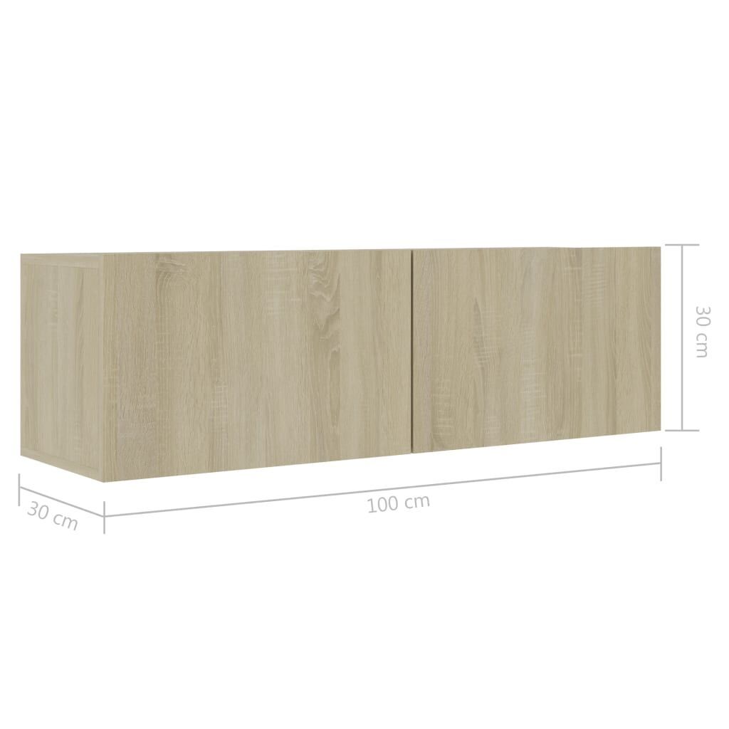 8 Piece TV Cabinet Set Sonoma Oak Engineered Wood Price
