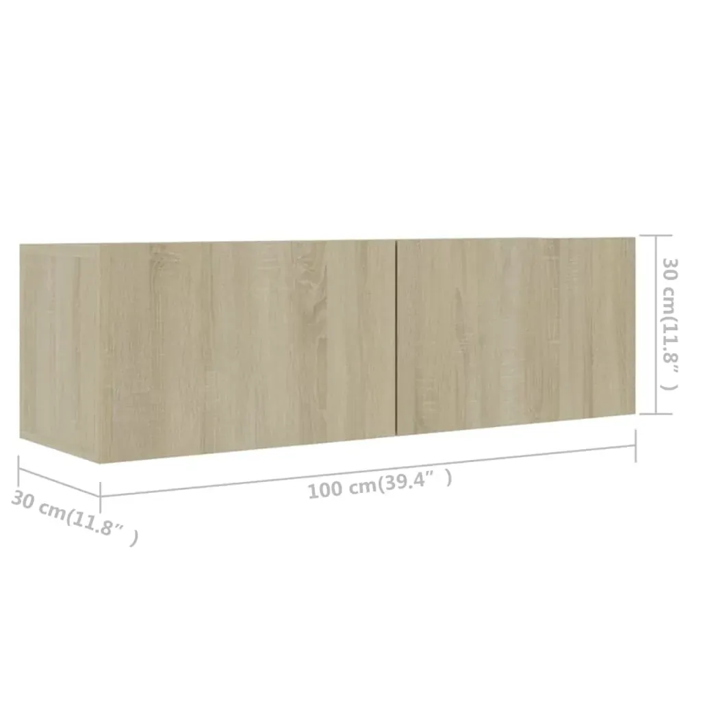 5 Piece TV Cabinet Set Sonoma Oak Engineered Wood Price