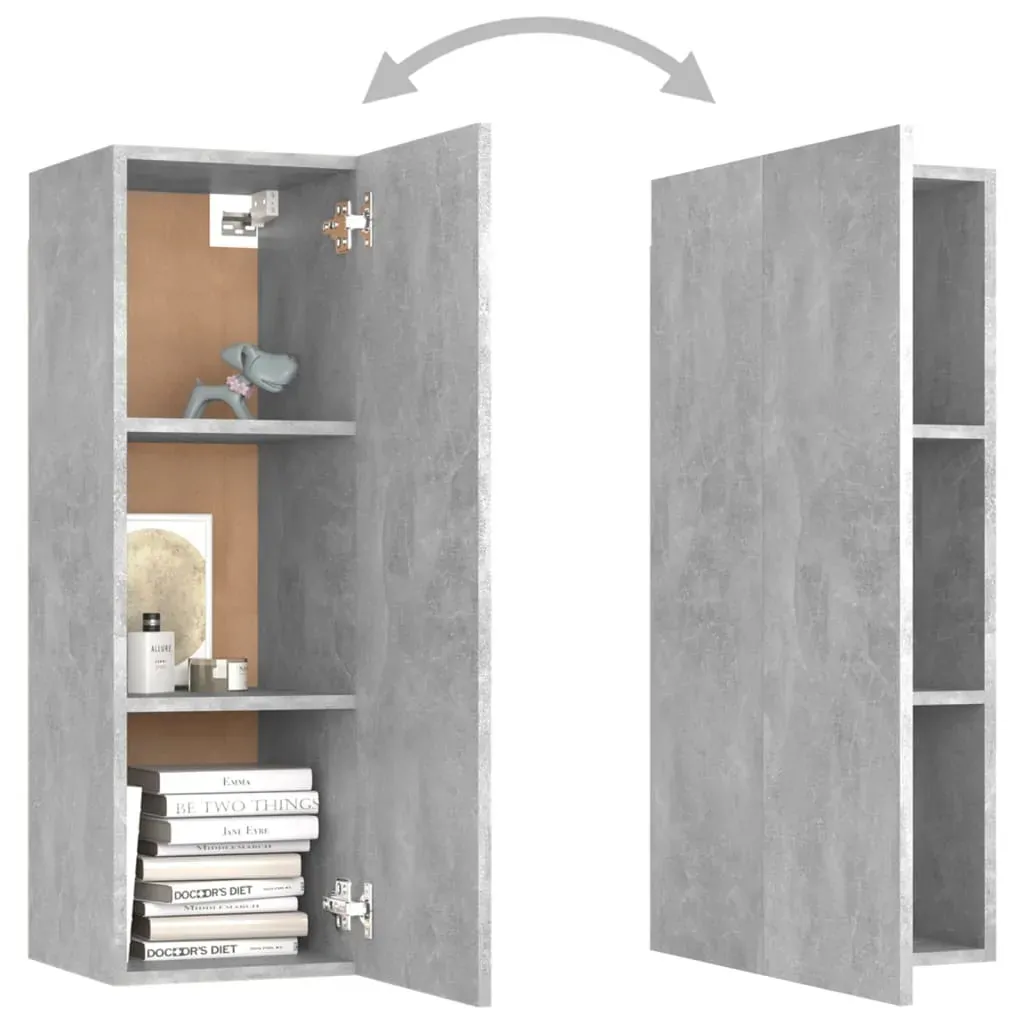 10 Piece TV Cabinet Set Concrete Grey Engineered Wood Price