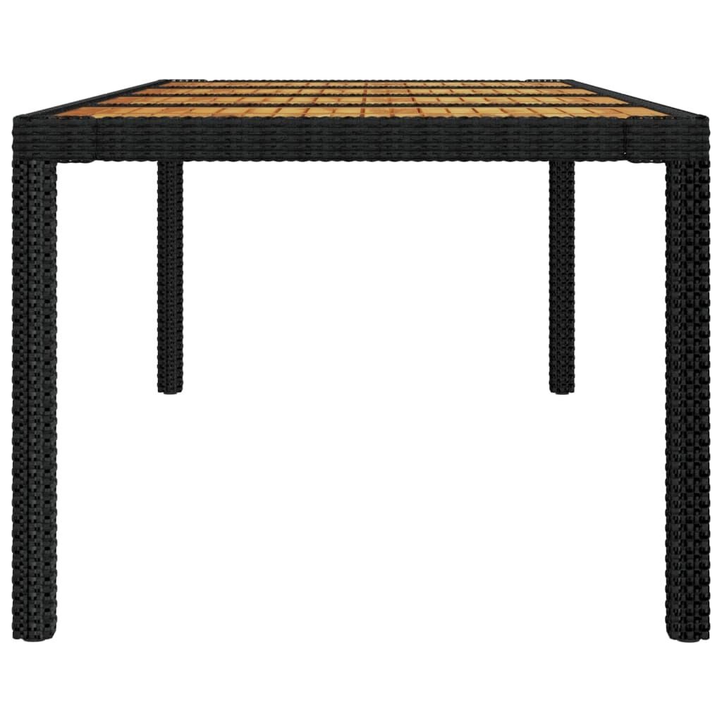 9 Piece Outdoor Dining Set with Cushions Poly Rattan Black Price