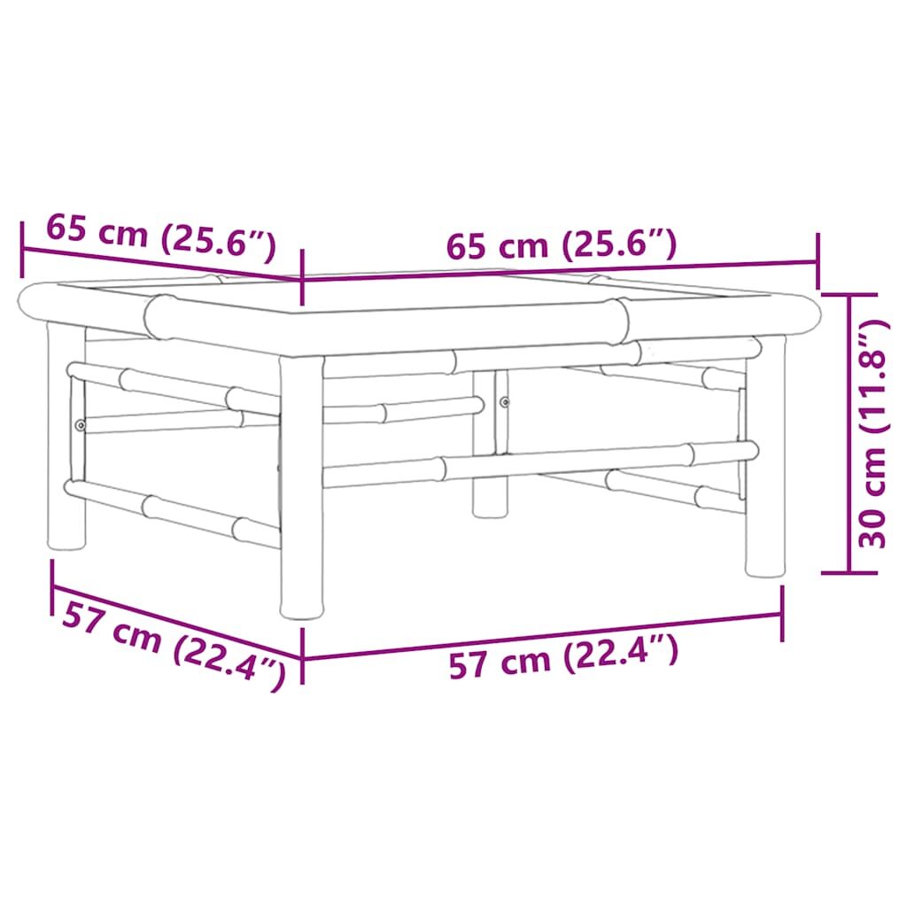 Garden Table 65x65x30 cm Bamboo Price