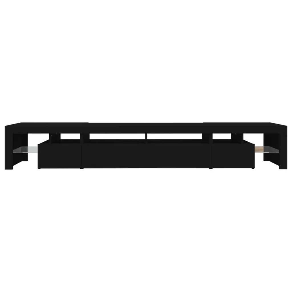 TV Cabinet with LED Lights Black 260x36.5x40 cm Price