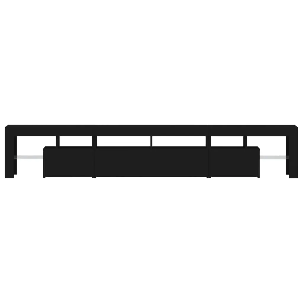 TV Cabinet with LED Lights Black 230x36.5x40 cm Price